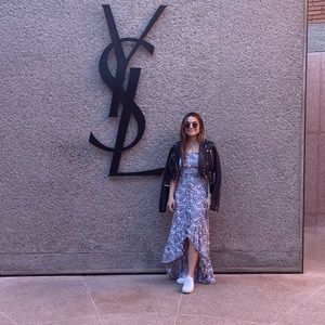 Black and White Floral Maxi Dress